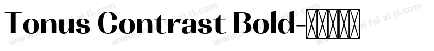 Tonus Contrast Bold字体转换